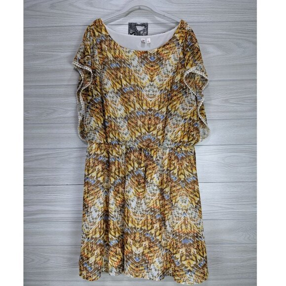 AUW 2X Flutter Sleeve Dress - Picture 1 of 5